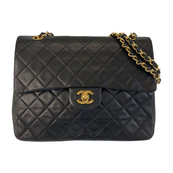 Chanel Lambskin Matelasse Double Flap Chain Shoulder Bag - Picture 1 of 6